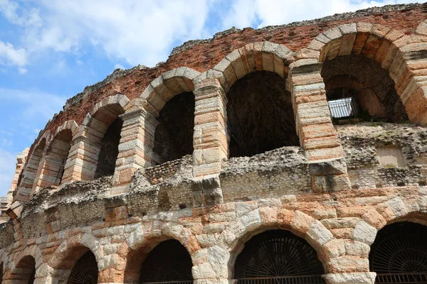 Detail Verona Arena Roman Amphitheatre Built Bra Sauare Verona Italy — Stock Photo, Image