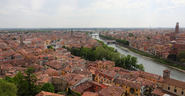 Вид Повітря Місто Верона Північній Італії Регіоні Венето — стокове фото