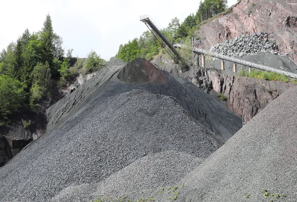 huge open pit mine for mining ore and construction material