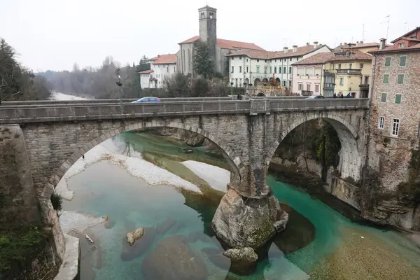 Ancient Bridge in Cividale Town called PONTE DEL DIAVOLO that means Bridge of Devil in Italy