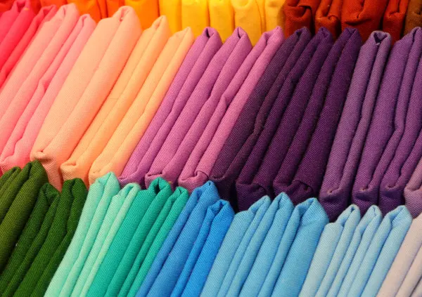 Background Colorful Fabrics Fabric Hobby Shop — Stock Photo, Image