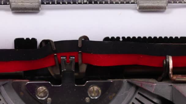 Nagy Szöveg Igen Can Írt Vintage Régi Írógéppel Fekete Tintával — Stock videók
