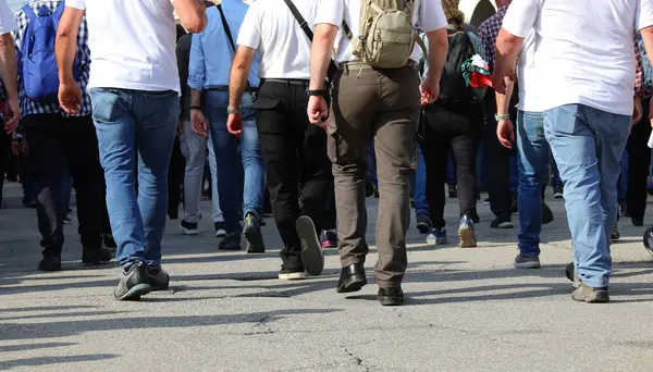 Stock image Protesters March for Social Justice in City Streets