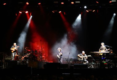 Vicenza, VI, İtalya - 1 Eylül 2024: PFM İtalyan progresif rock grubu.