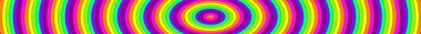 Renkli eşmerkezli çemberlere sahip dar bant hipnotik arka plan olarak mükemmel.