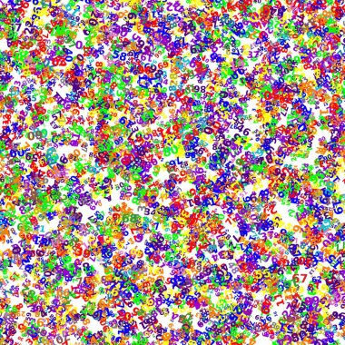 Birçok sayının arkaplanı matematik kavramı ve rastgele sayıların rastgele dönüşleri ve birçok rengin konsepti olarak