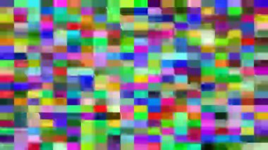 Renkleri rastgele yanıp sönen ve değişen birçok dikdörtgenin renkli arkaplanı