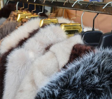 Birçok eski ve yeni kürk pazarda satılık.