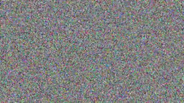 Küçük kareler şebeke renklerini rastgele değiştiriyor ve efekt dönüşünü taklit etmek için yanıp sönüyor