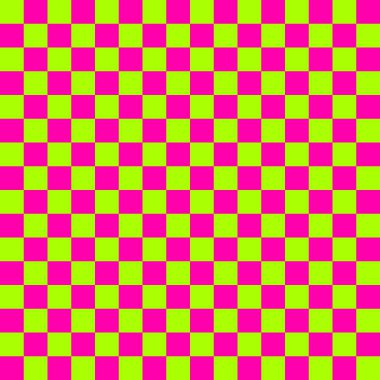 Girit 16x16 ve toplam 256 hücrede kırmızı ve mavi renkli Checkboard Deseni