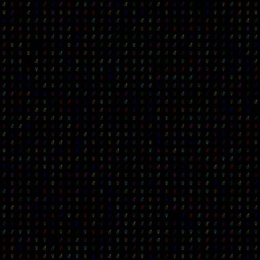 32x32 matris, birçok rastgele renge sahip toplam 1024 karışık erkek ve kadın sembolü