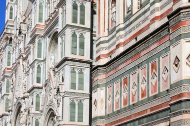 Floransa Cathdreal 'in mimari detayları DUOMO DI SANTA MARIA DEL FIORE Güney Avrupa' da Orta İtalya 'da