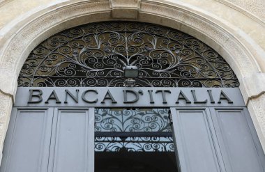 Vicenza, VI, İtalya - 23 Mart 2025: İTALYA BANK anlamına gelen metin