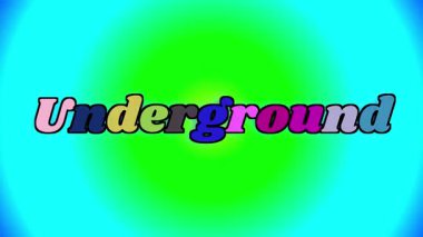 büyük metin UNDERground rastgele bir arkaplan üzerinde renkli harflerle yazılmış