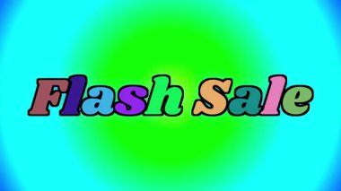 büyük metin FLASH satışı rastgele arkaplan üzerinde renkli harflerle yazıldı