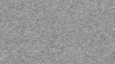 Kanal sinyali alamadığı için titreşen bir ekranla TV parazitini taklit eden görsel efekt