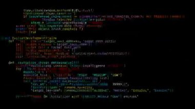 Ekran boyunca sayısız programlama kod kaydırma satırları PASSWORD sözcüğünün aniden ortaya çıkmasıyla