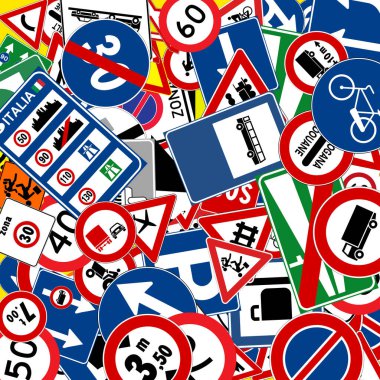 Avrupa ülkelerinde binlerce yol işareti kullanılırken, yol boyunca yürürlükte olan yönetmelikler