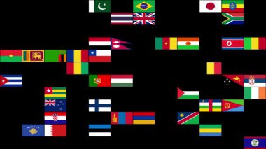 12. Sezon 12. Bölüm Her ülkenin nüfusuna göre azalan sırayla dizilmiş pek çok farklı ulusun bayraklarını gösteriyor