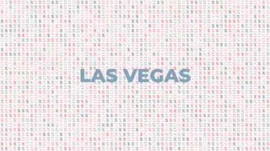 Büyük LAS VEGAS metni rastgele renk değiştirirken, büyük miktarda iskambil kartı 2048 tarzından dört aslı bir ele dönüşüyor.