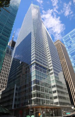 New York, New York, ABD - 25 Ağustos 2025: Manhattan NYC 'deki modern Amerikan Bankası