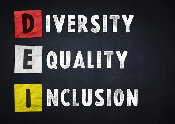Diversity Equality Inclusion Chalkboard Concept Stockfoto