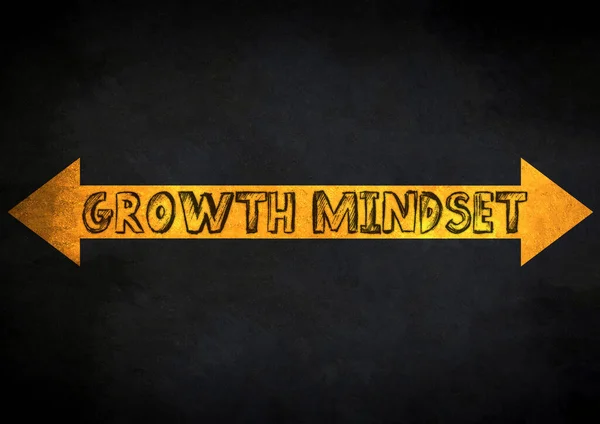 Growth Mindset Chalkboard Concept Stockfoto