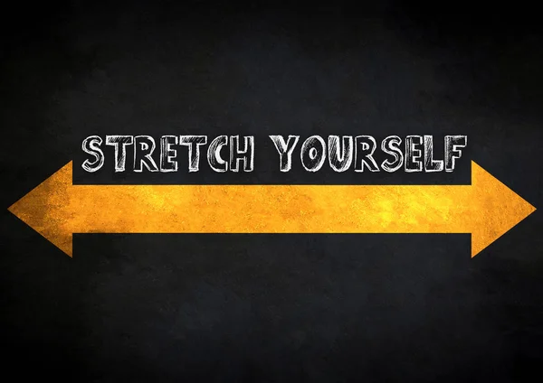 Stretch Yourself Chalkboard Concept Rechtenvrije Stockfoto's