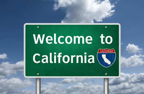 Willkommen Bundesstaat Claifornia Westen Der Vereinigten Staaten — Stockfoto