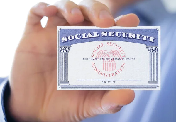 Sociale Zekerheid Kaart Verenigde Staten Rechtenvrije Stockfoto's