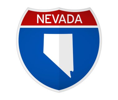 Nevada - Interstate road sign clipart