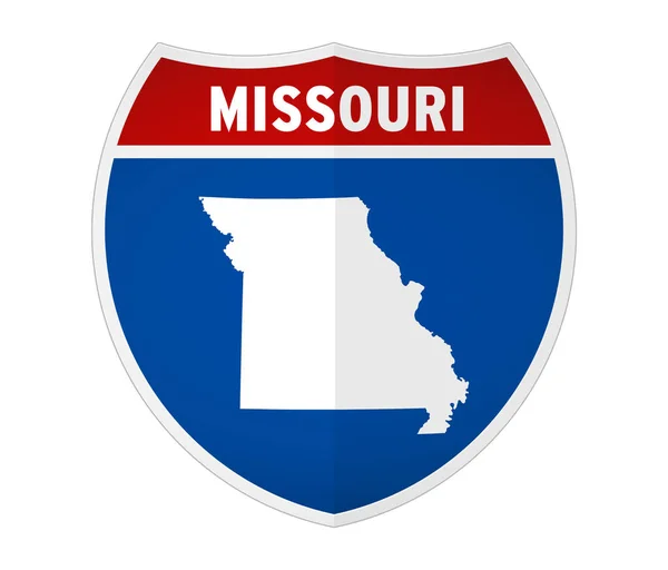 Missouri Interstate Road Sign — Stock Photo, Image