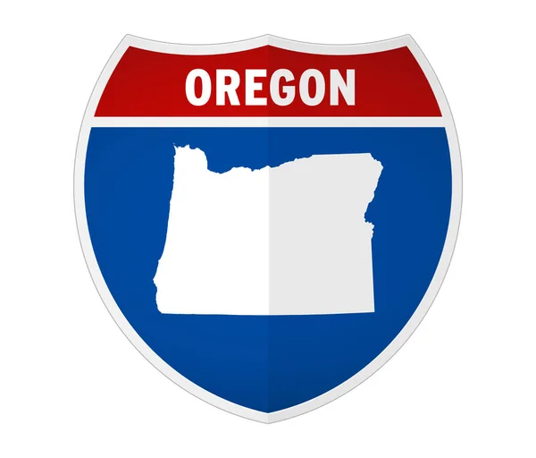 Oregon Interstate Road Sign — Stock Photo, Image