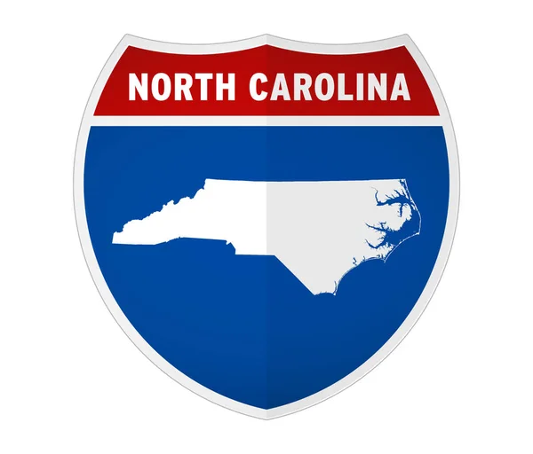 North Carolina Interstate Road Sign — Stock Photo, Image