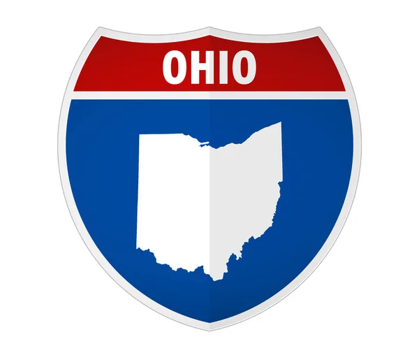 Ohio Interstate Road Sign — Stock Photo, Image