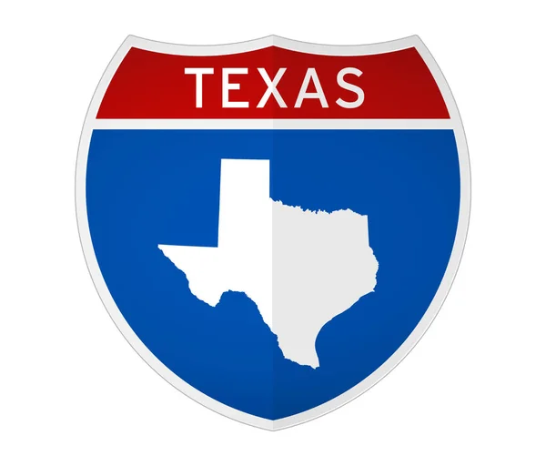 Texas Interstate Road Sign — Stock Photo, Image