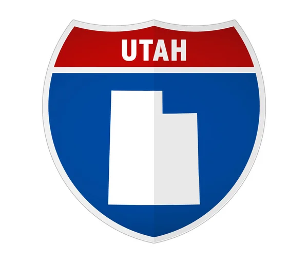 Utah Interstate Road Sign — Stock Photo, Image