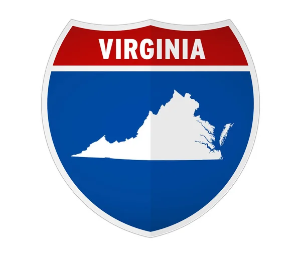 Virginia Mezistátní Silniční Značka — Stock fotografie