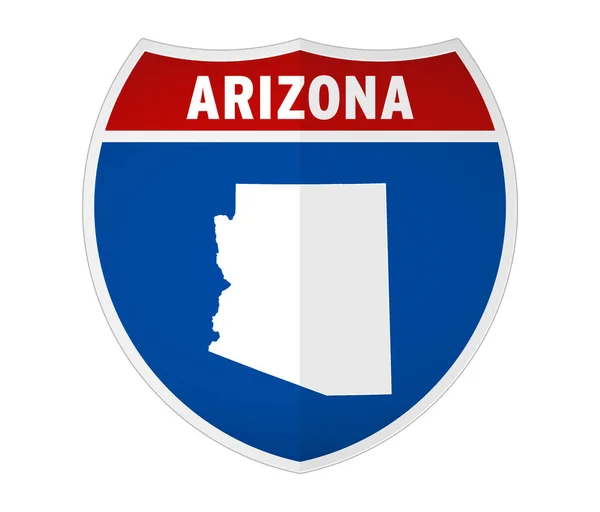 Arizona Eyaletler Arası Yol Şareti Stok Fotoğraf