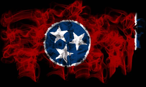 Tennessee Eyalet Bayrağı Duman Içinde - Stok İmaj