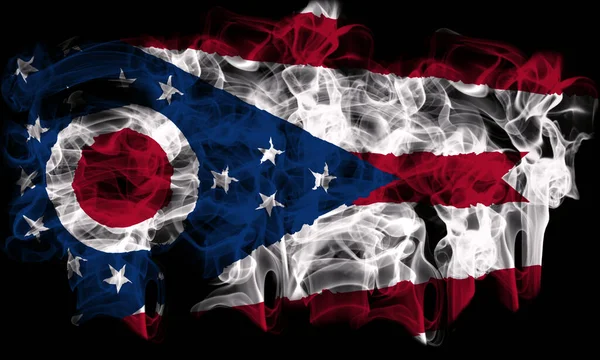 Ohio Vlag Rook Stockafbeelding
