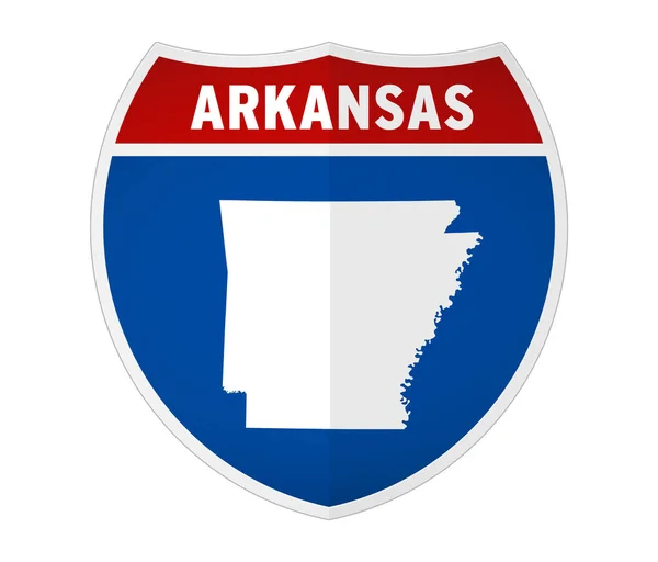 Arkansas Międzystanowy Znak Drogowy Obrazek Stockowy