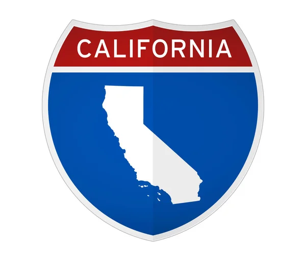 Californië Verkeerstekens Rechtenvrije Stockafbeeldingen