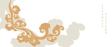 Çin bulut deseni klasik tarzda. Suluboya doku vektörlü soyut sanat afiş tasarımı.