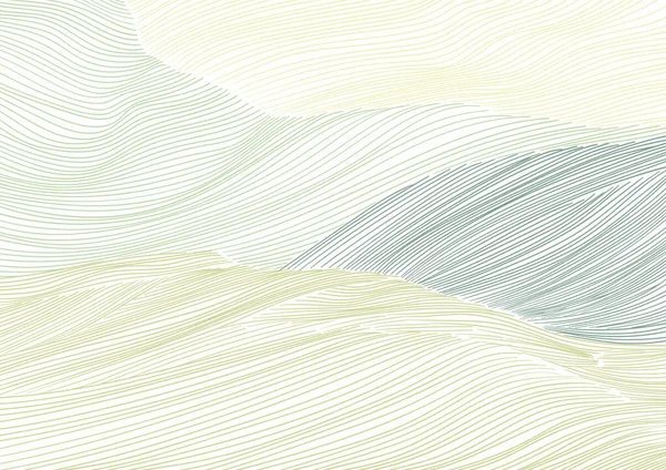 手描きの線と自然の風景を背景に抽象的な背景 ヴィンテージ風の花柄 — ストックベクタ