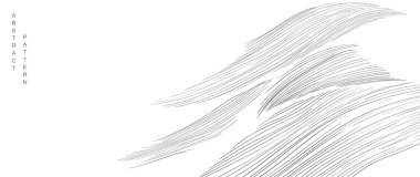 Beyaz ve siyah el çizilmiş çizgi şablon vektörlü soyut manzara arkaplanı. Doğal şablonu olan dağ sanatı. Sancak tasarımı ve duvar kâğıdı eski usul.