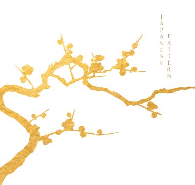 Çiçek reklamının el çizimi dizisi Japon desen vektörüyle ayrılıyor. Logo tasarımı, el ilanı veya klasik tarzda sunumlu oryantal dekorasyon.