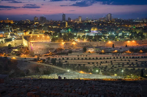 Fénykép Panoráma Kilátás Jeruzsálemre Izrael Jogdíjmentes Stock Fotók