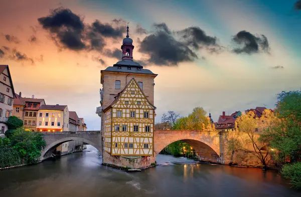 Фото Старого Города Бамберда Германия Лицензионные Стоковые Изображения