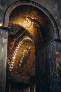 Kilise mozaik kubbesi Venice St. Mark Katedrali. Yüksek kalite fotoğraf